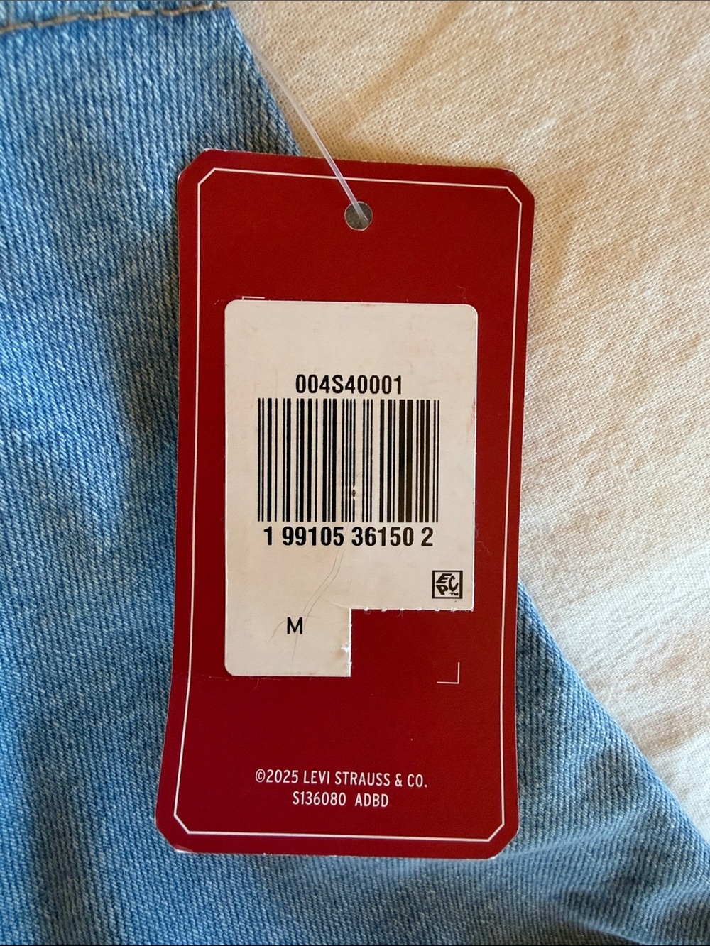 Levi's Light Blue Denim Button-Front Tank Top - Picture 6 of 6